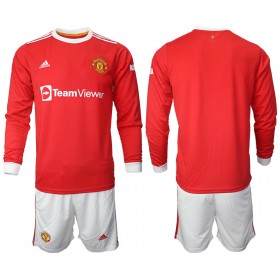 Camisolas de futebol Manchester United Criança Equipamento Principal 2021/22 Manga Comprida